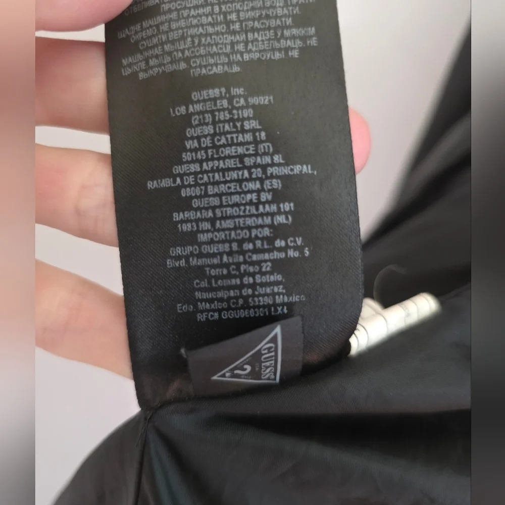 Guess Men's Black Faux Leather Jacket